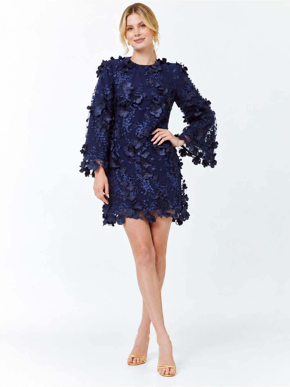 Mestiza New York 3D Floral Lace Mini Dress